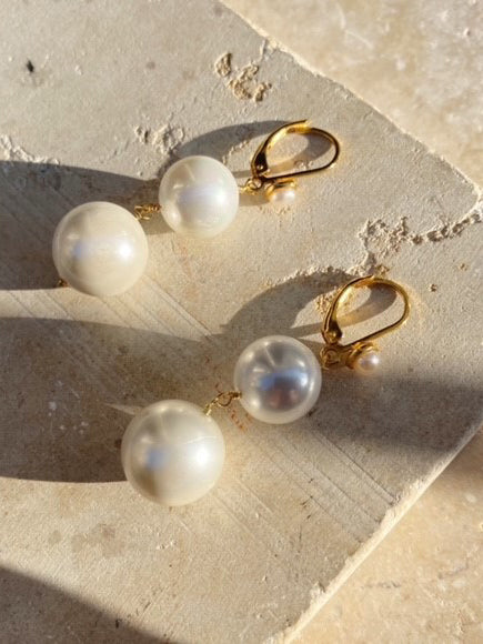 Pernille Earrings Pearl