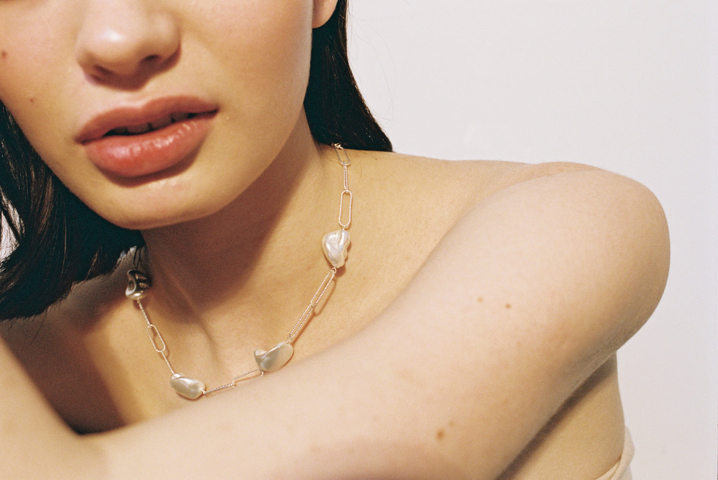 Cyan Pearl Necklace