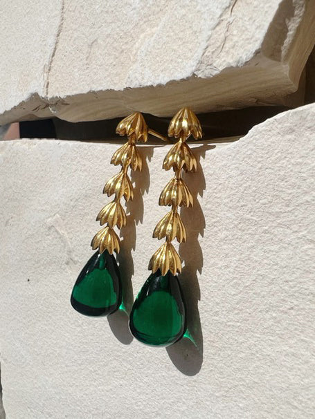 Chandelier Earrings Emerald