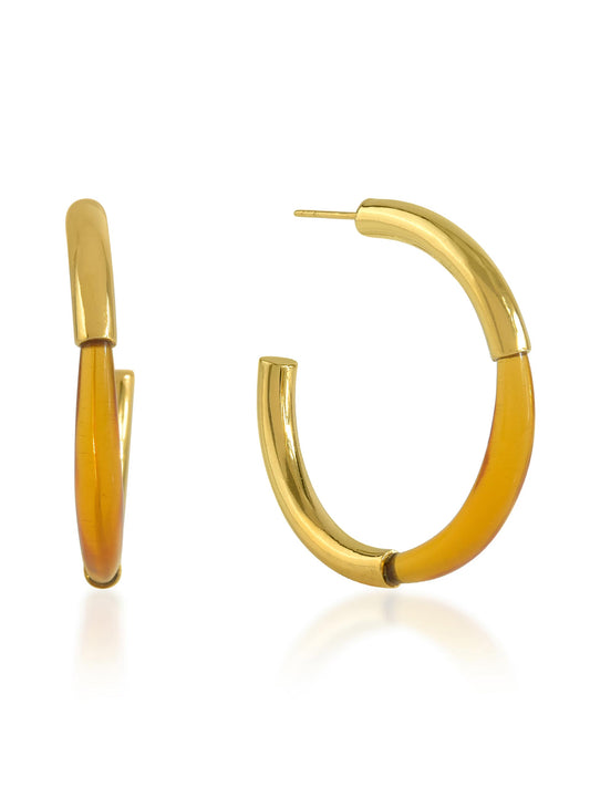 Chunky Hoops Citrine