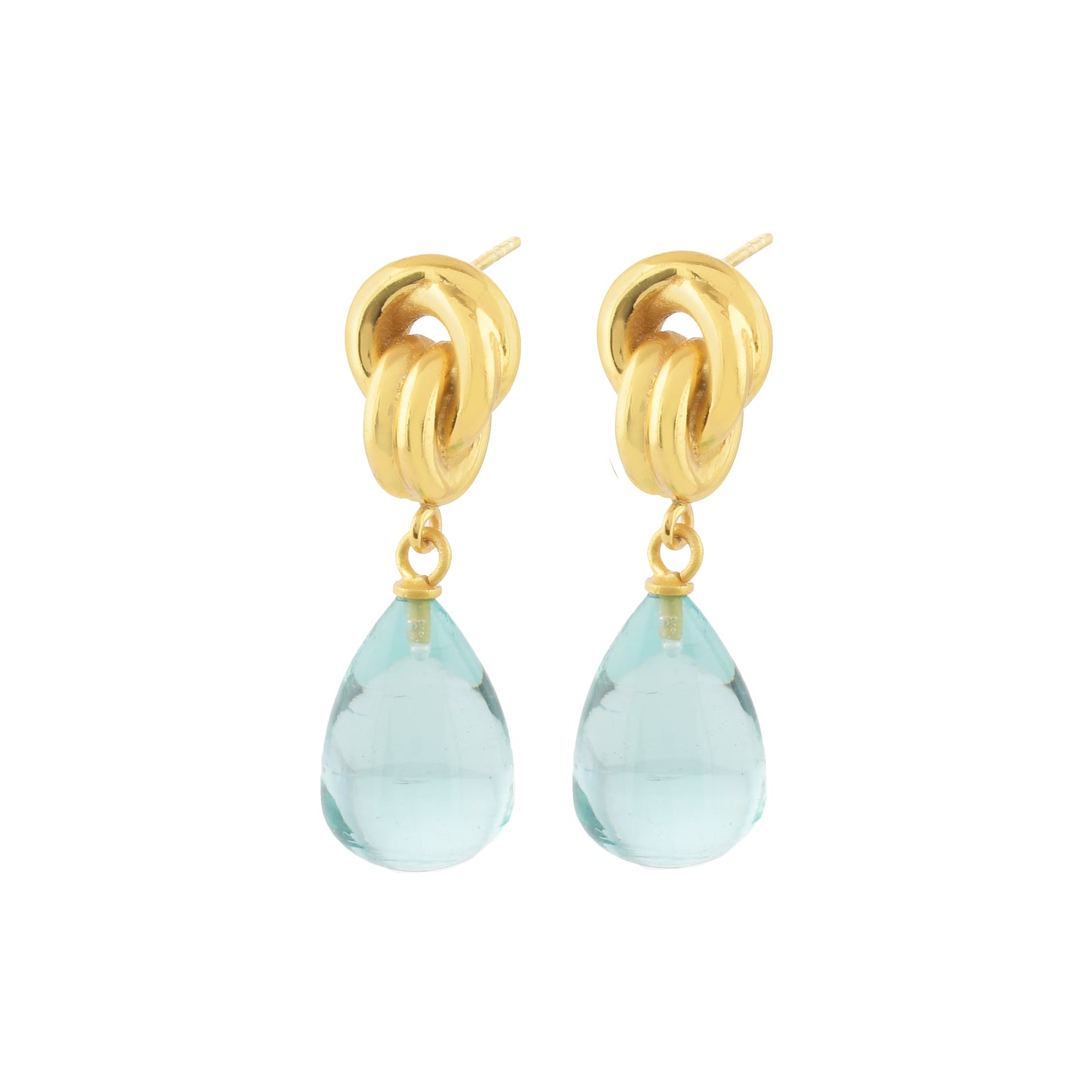 Chunky Knot Earrings Citrine