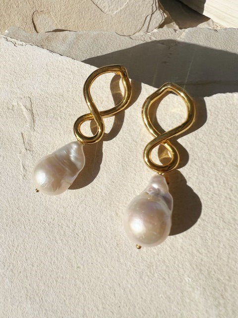 Corsica Baroque Pearl Earrings