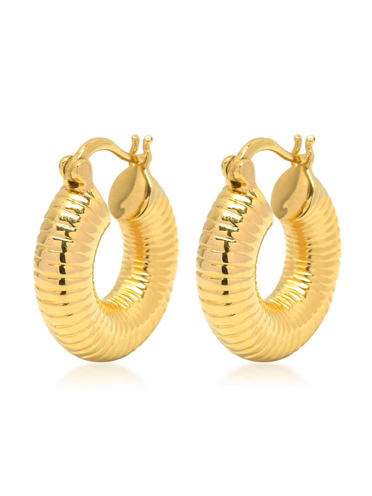 Monica Earrings Ribbed