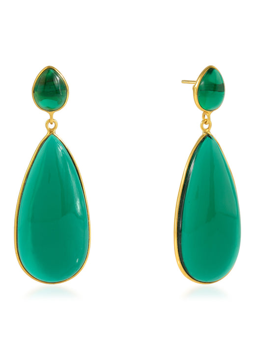 Nancy Earrings Emerald Green