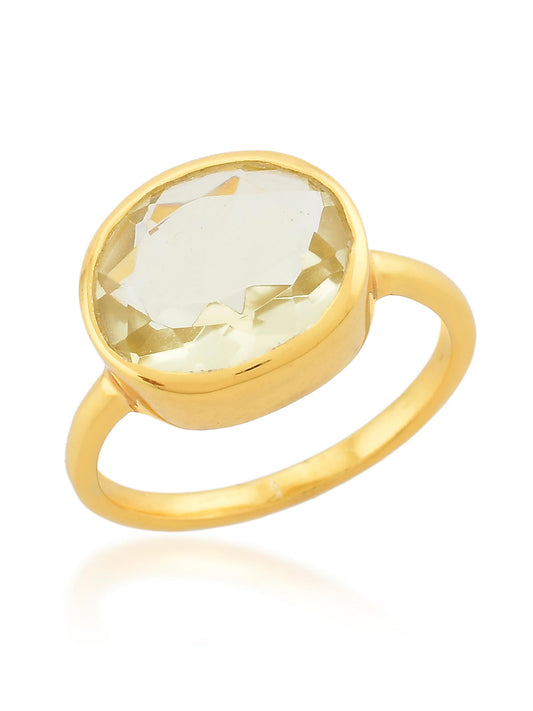 Oval Chunky Ring Lemon