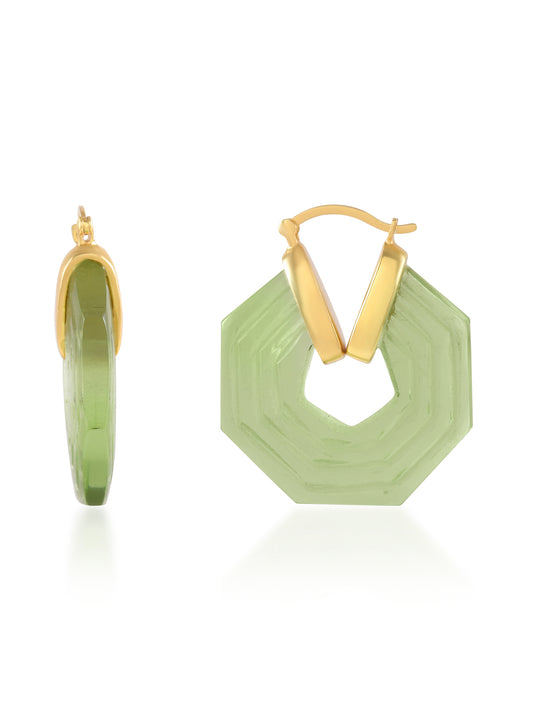 Sphinx Earrings Soft Green