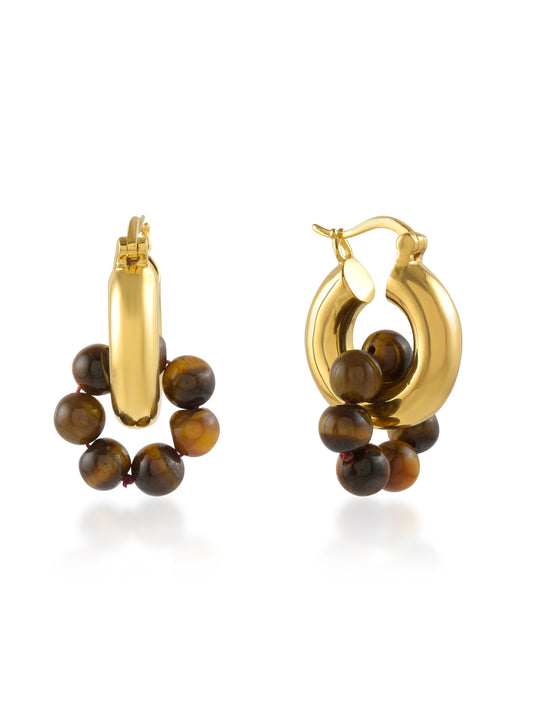 Sura Hoops Tiger's Eye