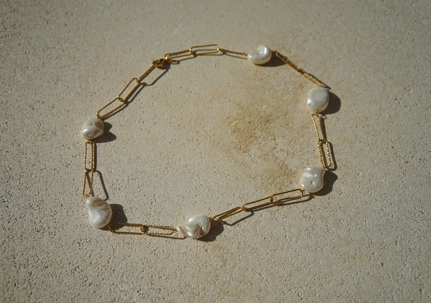 Cyan Pearl Necklace