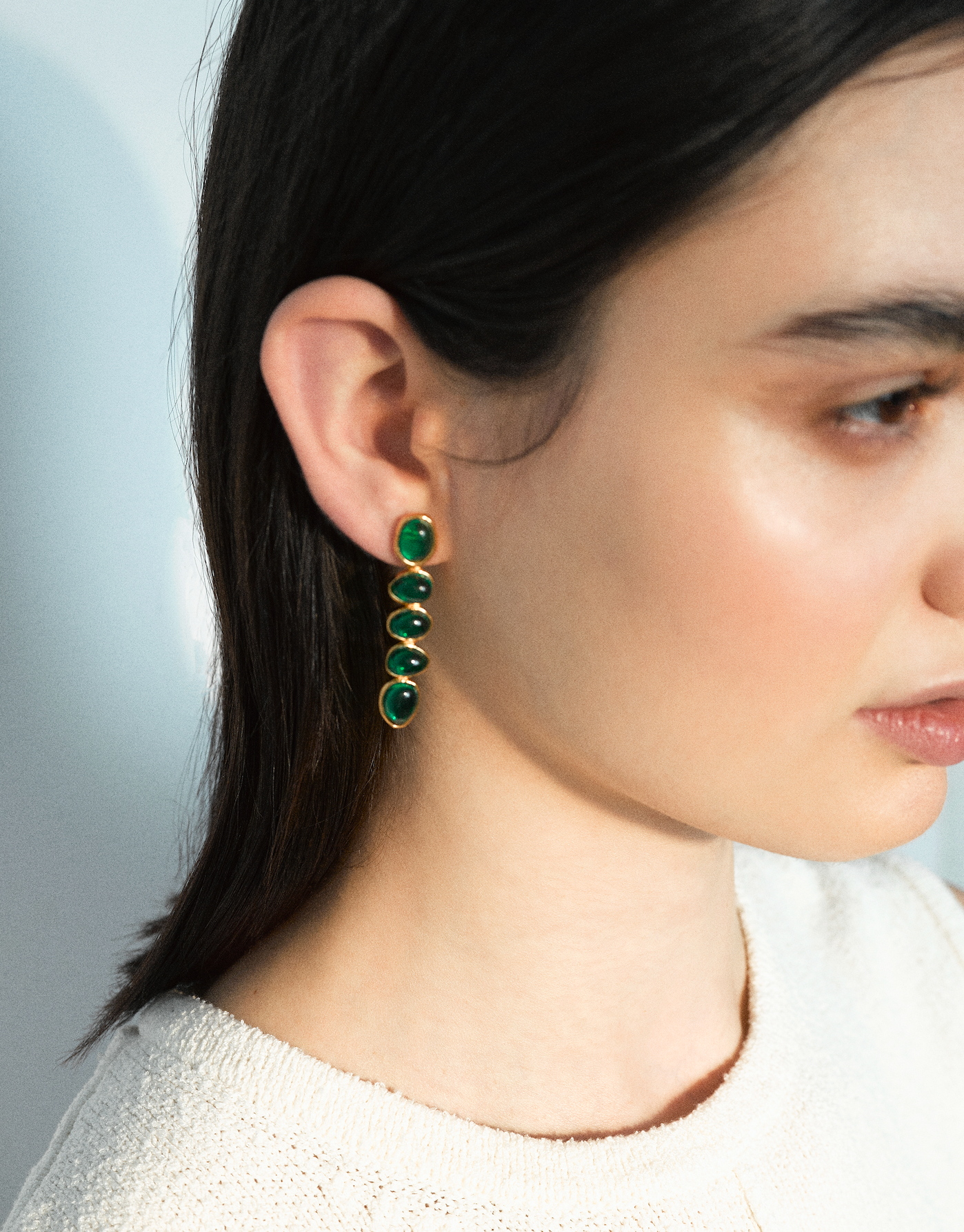 Portia Earrings Emerald